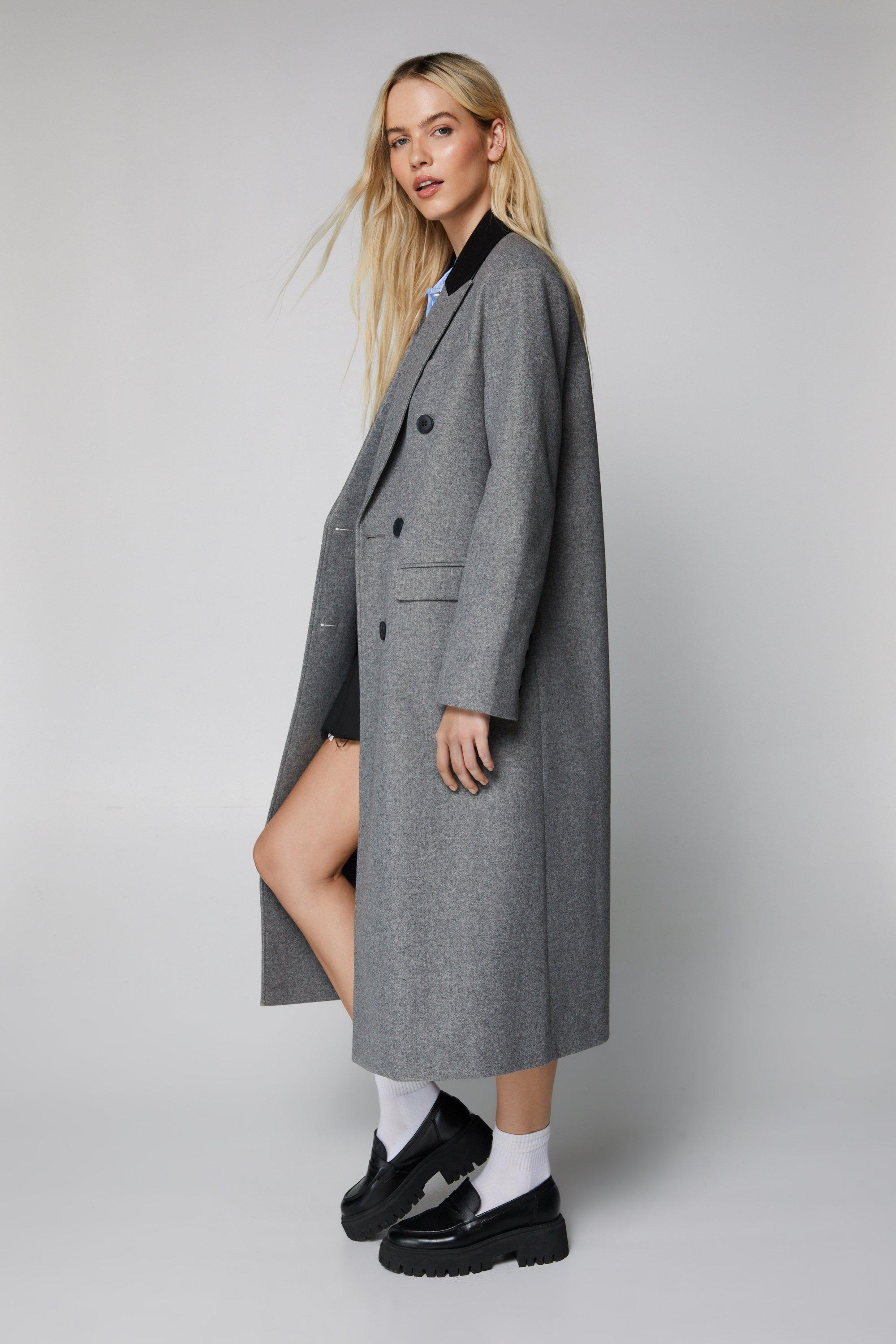 tailored collar coat-